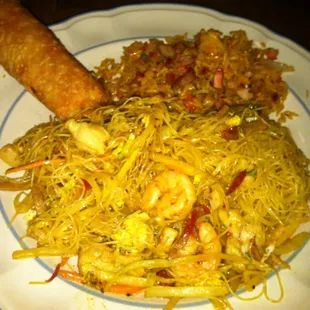 Singapore Mei Fun &amp; Pork Fried Rice