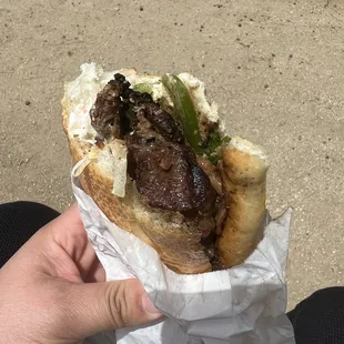 Pork Báhn Mì. Large, flavorful, fresh, delicious. Photos don't do it justice.