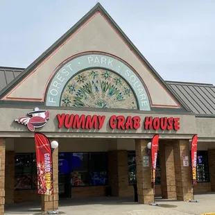 the front of the building