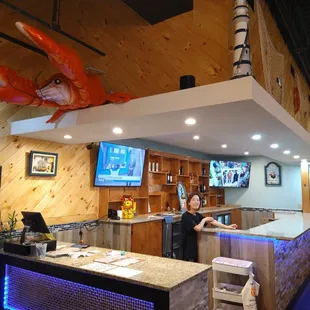 interior, sushi and sashimi