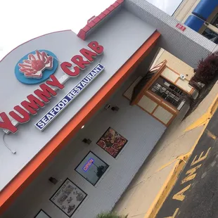 the front of the restaurant
