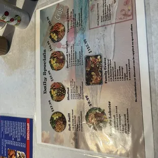 Daily menu