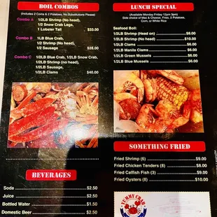the menu