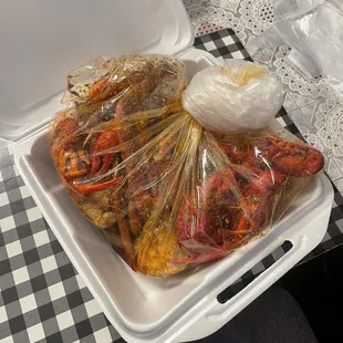 1. Half Pound Snow Crab and 1/2 lb. Crawfish Combo