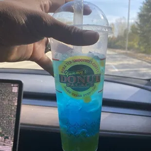 Blueberry Tea with Mango Boba  Absolutely wonderful!