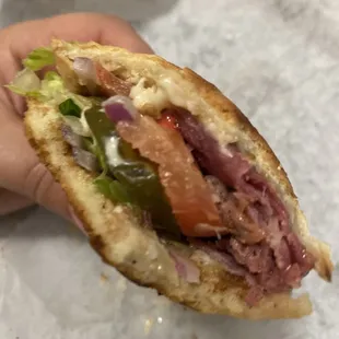 The Pastrami, cost $9.20 +tax.