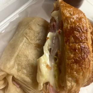 a sandwich and a drink