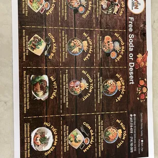 Menu Various Noodle from Egg to white