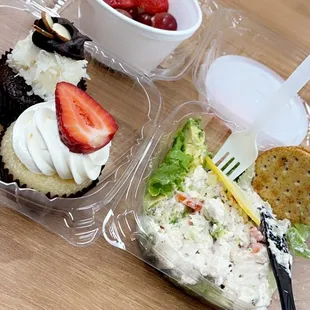 Chicken Salad Stuffed Avocado Fruit Cup