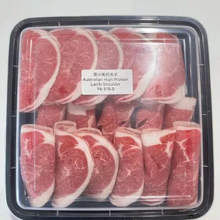 a package of raw meat