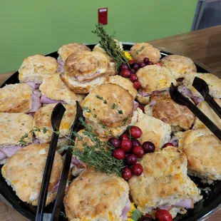 Country ham biscuits