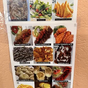 Menu pictures