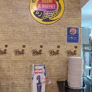 Yummy Sushi Grill &amp; Buffet sign