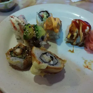 The sushi here is fabulous. Good assortnent, perfect as an introduction.