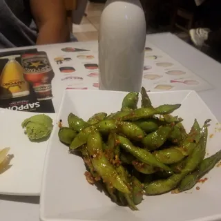 2. Spicy Garlic Edamame