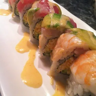 S31 Rainbow Spicy Crab Roll
