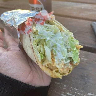 Chicken gyro plus spicy.