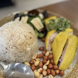 Hainan chicken over rice