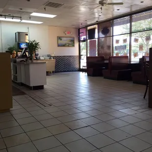 the inside of a restaurant