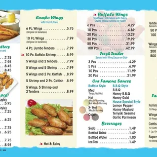 menus for yummy!