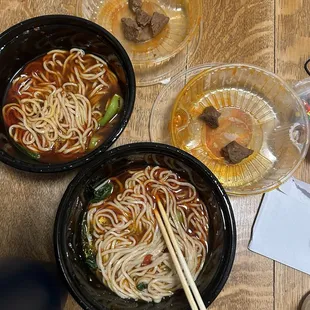Just ordered some spicy beef  soup and literally this is all the beef the out in our order.not cheap either