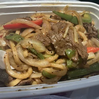 Beef Udon With Black Pepper Sauce