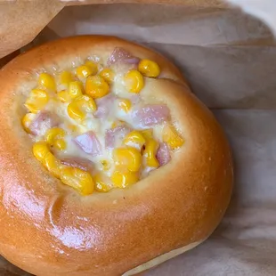 Ham and Corn Bun