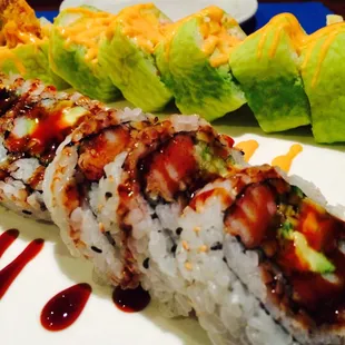 Tempura Crab and TNT rolls