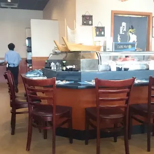 An actual sushi bar