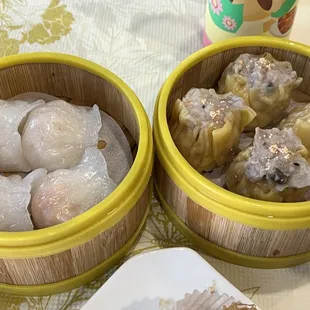 Shrimp dumpling and shumai