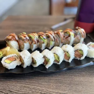 Y5. Alaska Sushi Roll and Y14. Dragon Sushi Roll