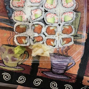 Y5. California Sushi Roll and Y3. Spicy Tuna Sushi Roll