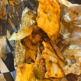 Old and Burnt Chicken Shawarma Sandwich