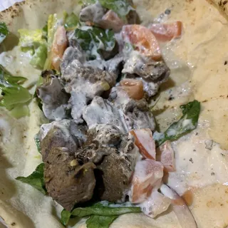 Beef Kabob Sandwich