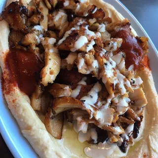 Hummus with Chicken Shawarma