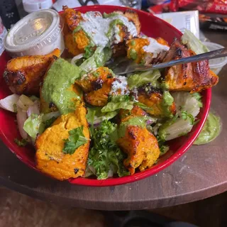 Yummy Salad with Chicken Kabob