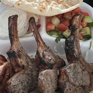 Lamb chop kabob