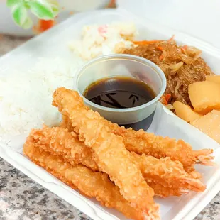 Shrimp Tempura Lunch Plate - some of the best shrimp tempura