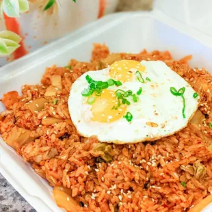 Kimchi Fried Rice (made w/spam and pork belly)