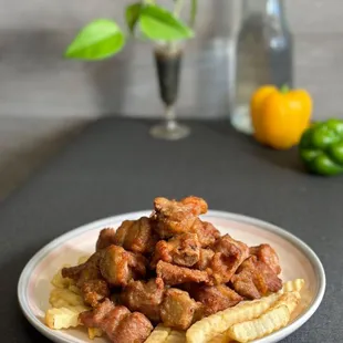 Pork Ribs with smacked garlic