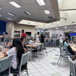 The food court area. Second floor.