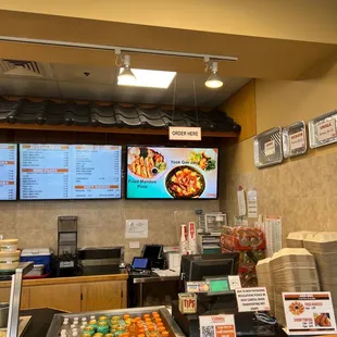 menus on the wall