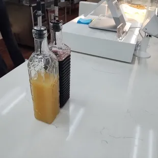 Cherry syrup and lemon juice to add on Faloodeh