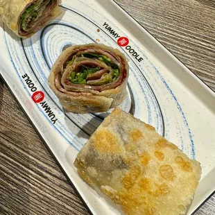 Beef wrap (non spicy) - a view of the inside