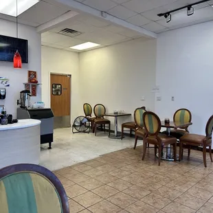 Modest interior with great food!