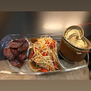 Papaya salad sampler