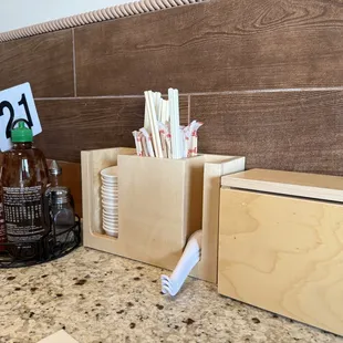 Love the wooden boxes!