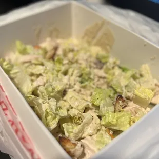 Chicken Caesar salad.