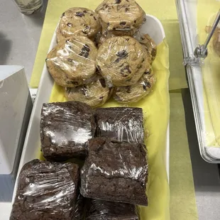 Baked goods cookies and brownies
