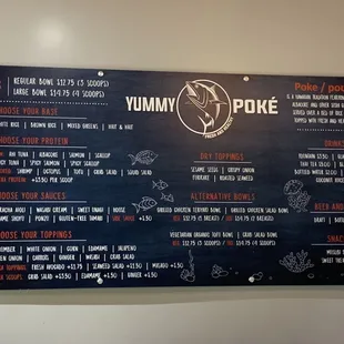 menu as of august 2023